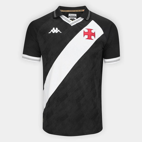 Camisa Vasco I 25/26 Kappa Masculino - Preto+Branco