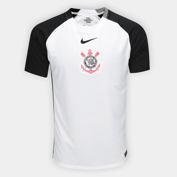 Camisa Corinthians I 25/26 s/n Torcedor Nike Masculina - Branco+Preto