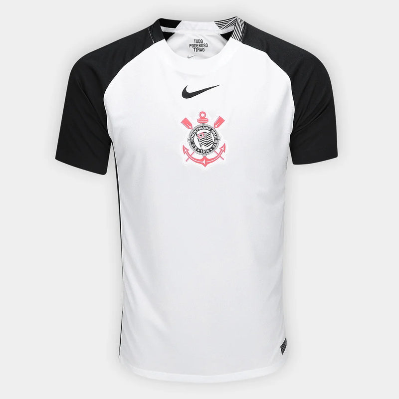 Camisa Corinthians I 25/26 s/n Torcedor Nike Masculina - Branco+Preto