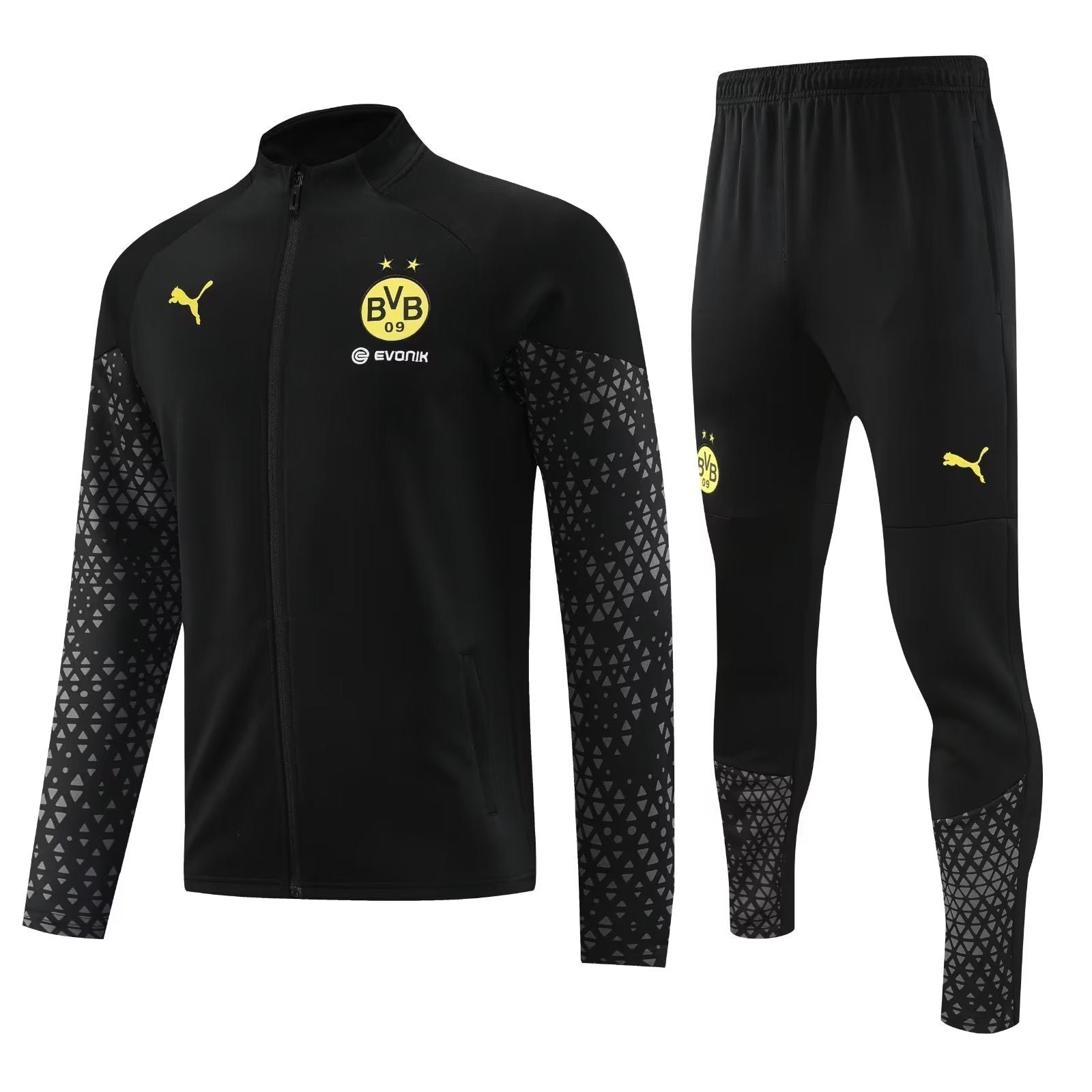 28d61ad9 Kit Borussia Dortmund Long Zipper All Black - Image 1