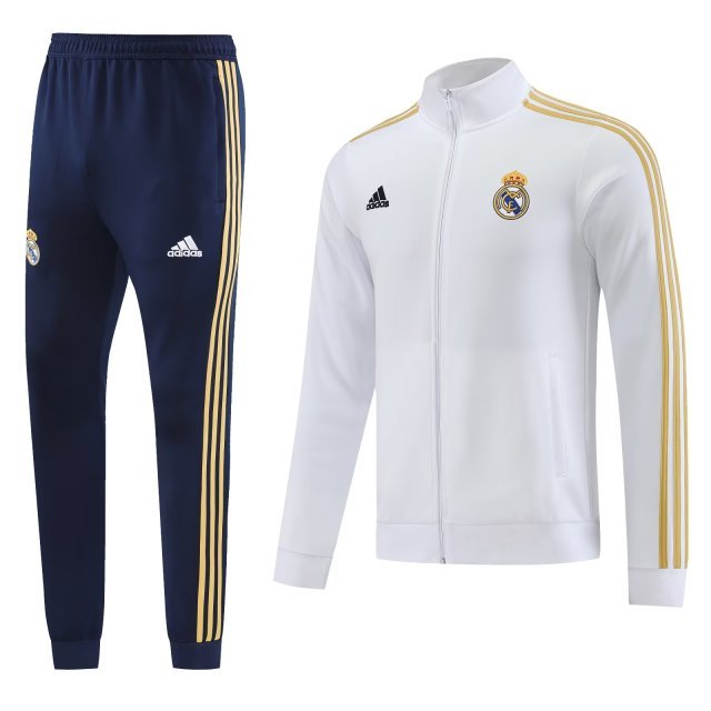58b2d083 Kit Real Madrid Long Zipper White and Blue - Image 1