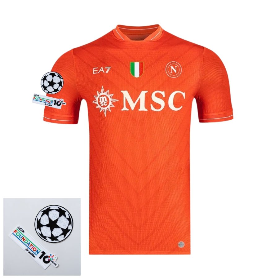 CopiadeTextodoseuparagrafo_58_43010ba5-58e4-422a-b6e7-c30499158fec Napoli GK 1 Fan Jersey 2025/26 Patches UCL + 10th Anniversary UEFA. - Image 1