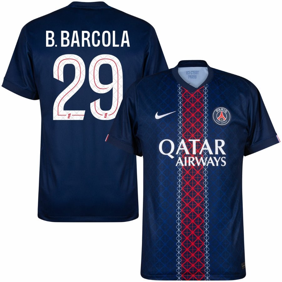 Textodoseuparagrafo-2025-07-14T214628.077 PSG Barcola 29 Home Fan Jersey 2025/26 - Image 1